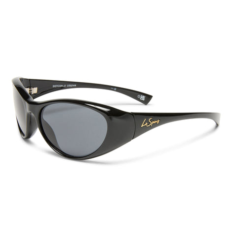 Le Specs Dotcom Black Uni-Sex Wrap Sunglasses | Eyewear Index