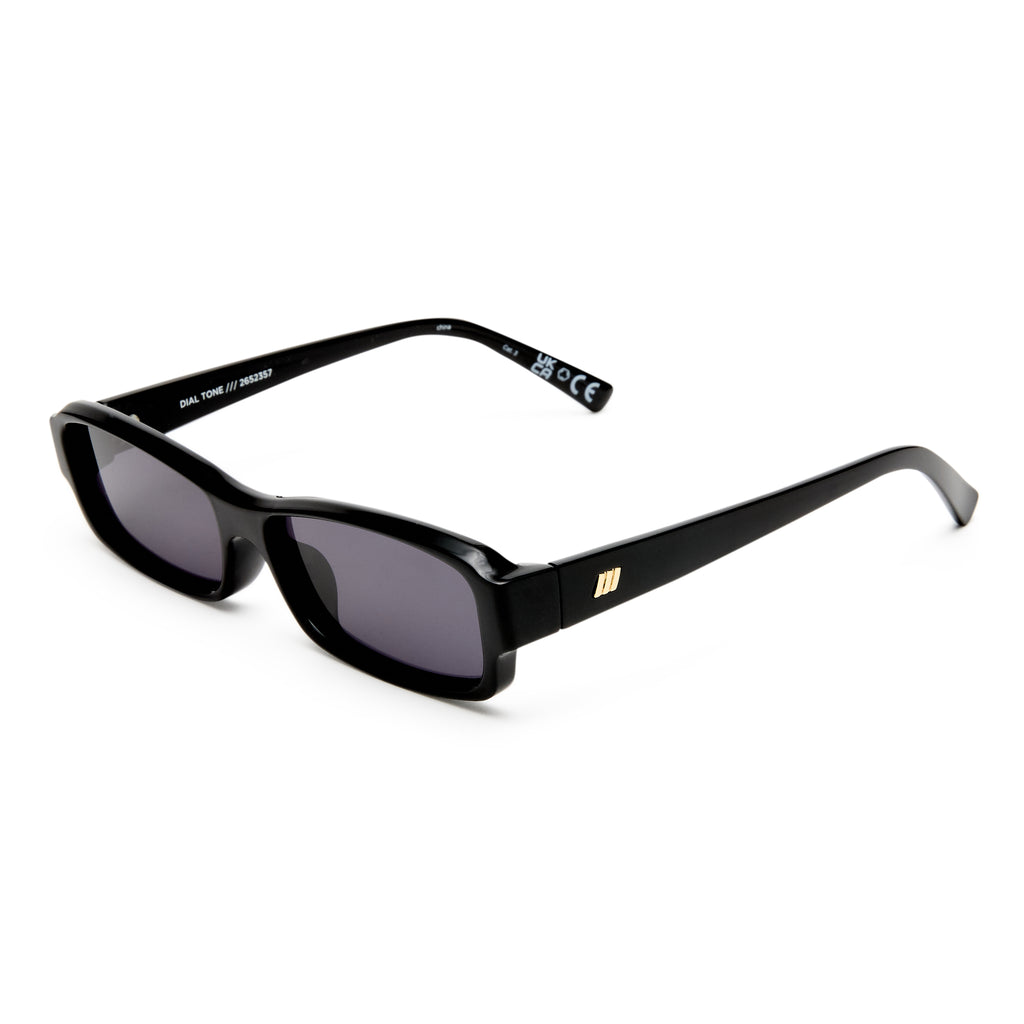 Le Specs Dial Tone Black Uni-Sex Rectangle Sunglasses | Eyewear Index