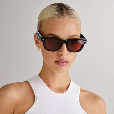 Ksubi Good$en Black White Uni-Sex Cat-Eye Sunglasses | Eyewear Index