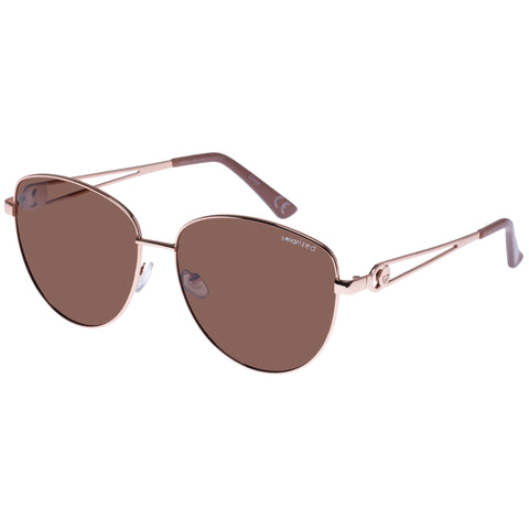 Solarized Retro Teardrop Rose Gold Female Cat-Eye Sunglasses | Eyewear Index