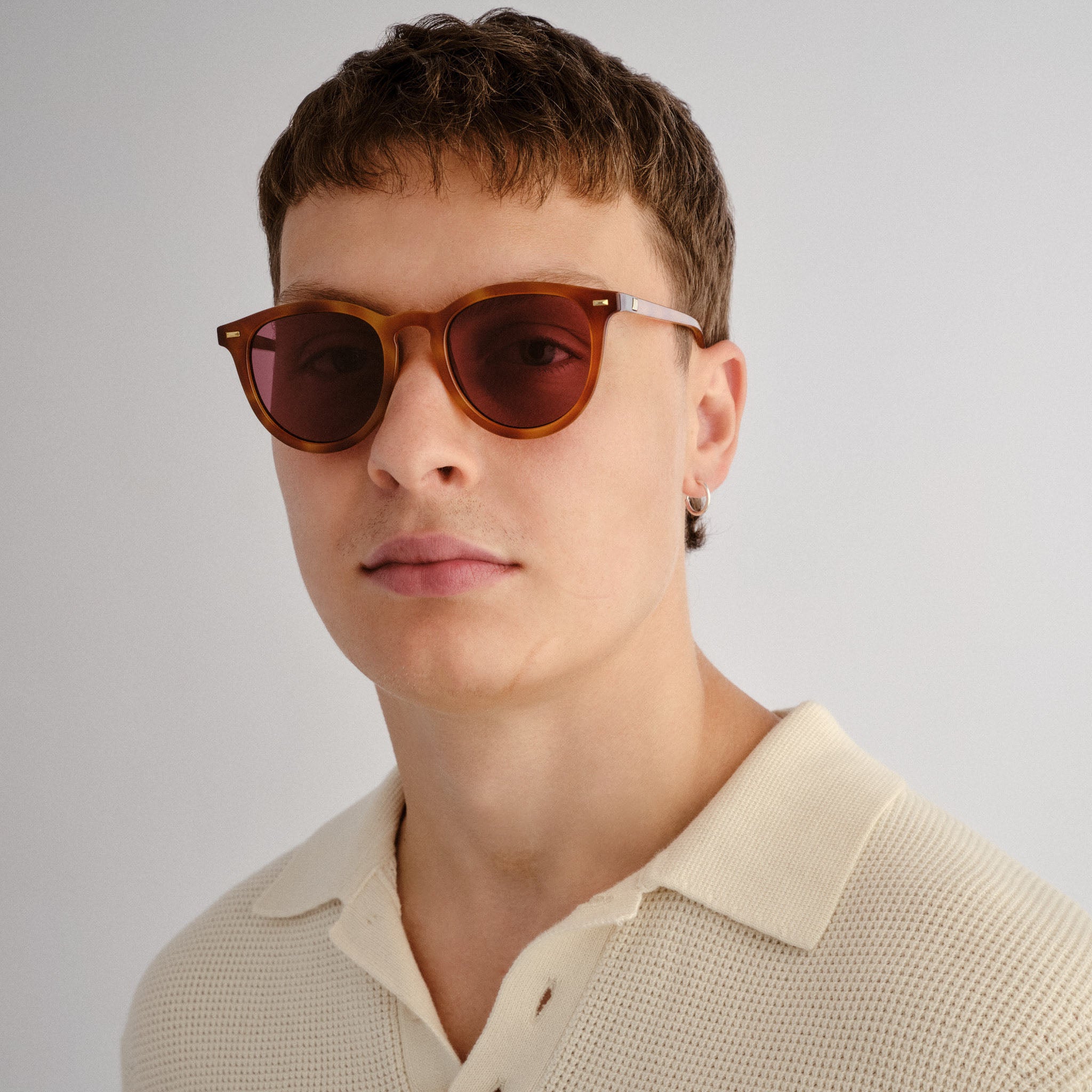 Le Specs Fire Starter Vintage Tort Uni-Sex Round Sunglasses | Eyewear Index