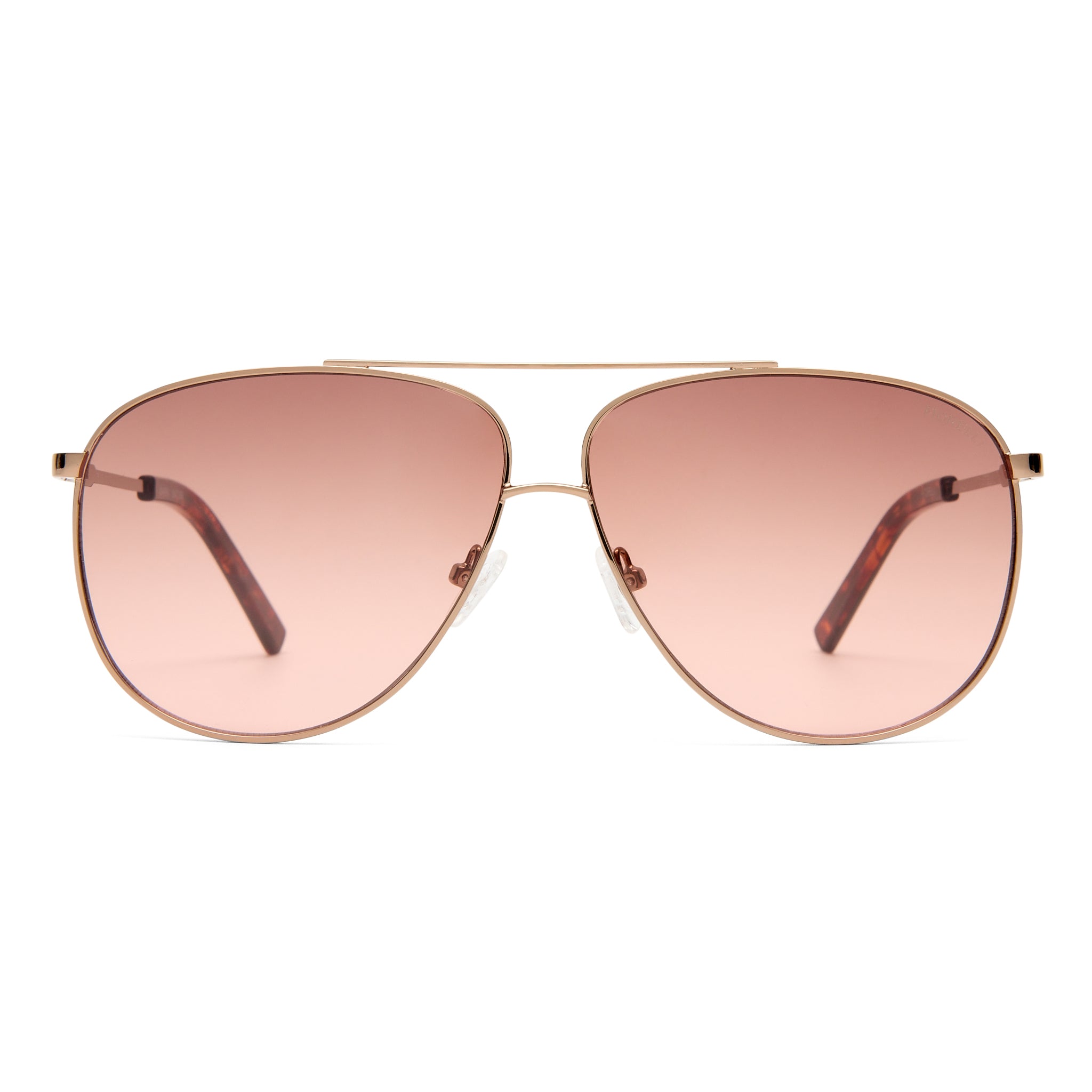 Fiorelli Maren Rose Brown Gold Female Aviator Sunglasses | Eyewear Index