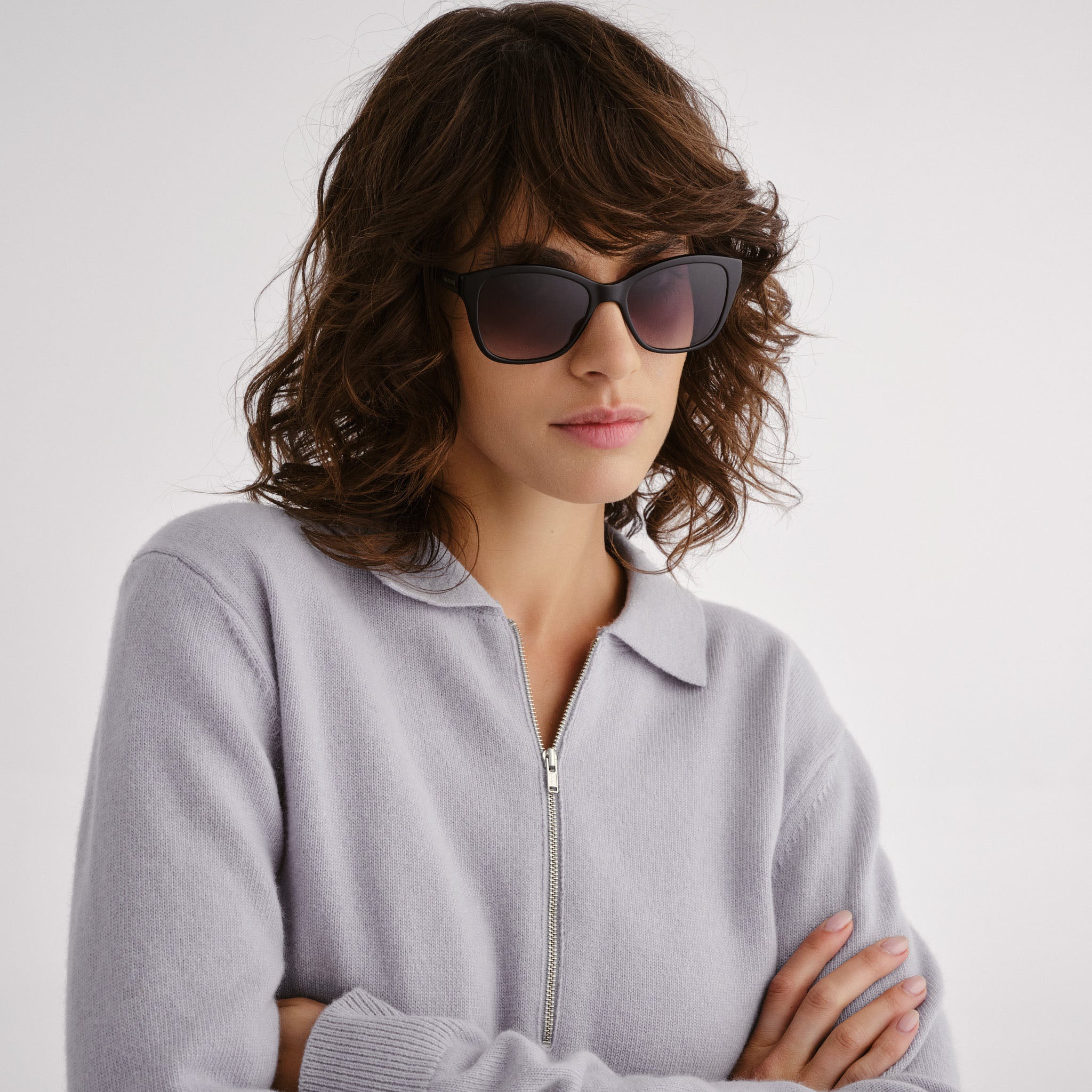 Oroton Clarita Black Seaspray Female D-Frame Sunglasses | Eyewear Index