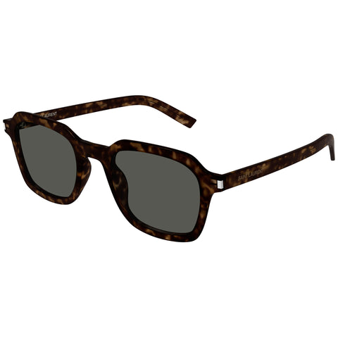 Saint Laurent Sl715slim Havana Uni-Sex Rectangle Sunglasses | Eyewear Index