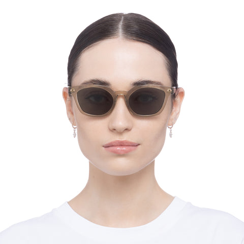 Le Specs Facade Moss Uni-Sex Square Sunglasses | Eyewear Index