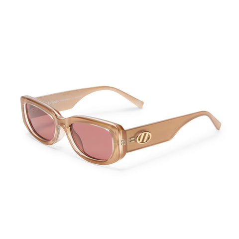 Le Specs Monopoly Pearl Champagne Uni-Sex Rectangle Sunglasses | Eyewear Index