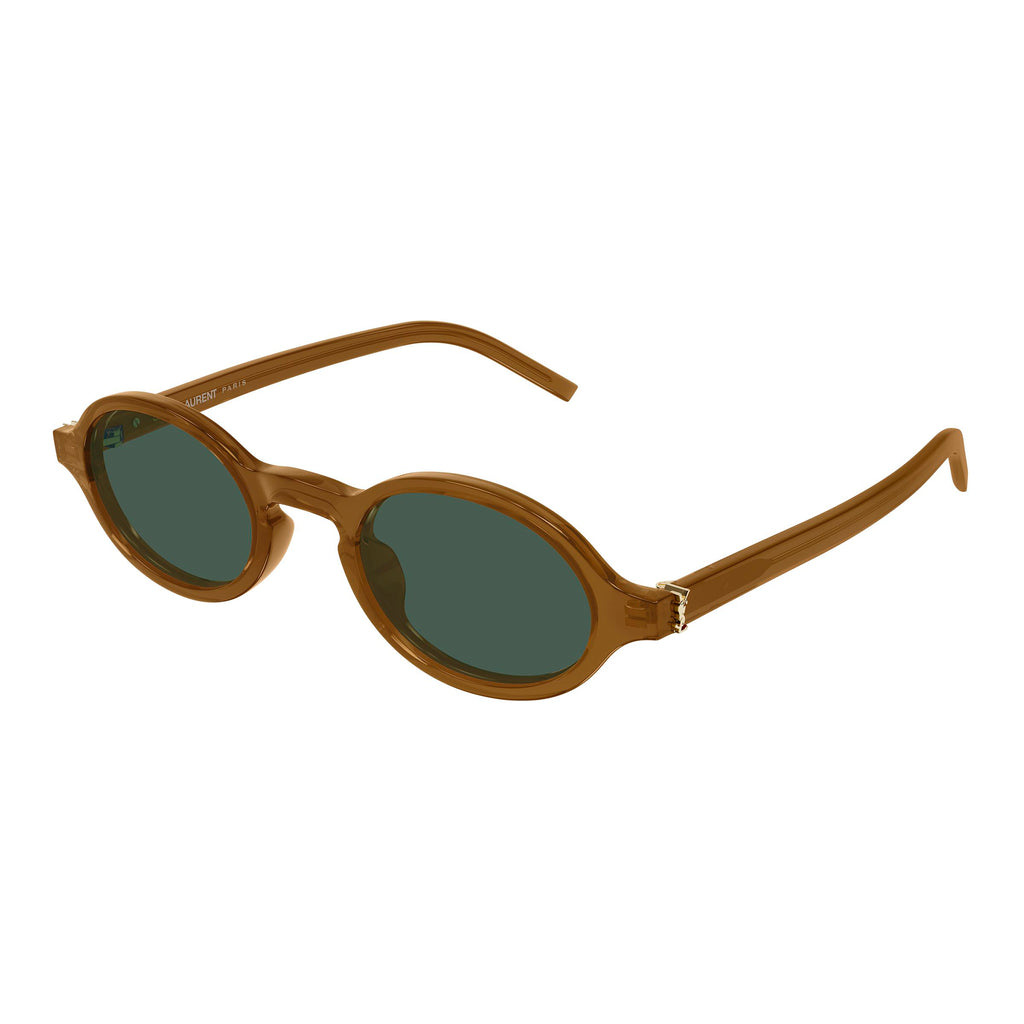 Saint Laurent Slm161k Brown Uni-Sex Round Sunglasses | Eyewear Index