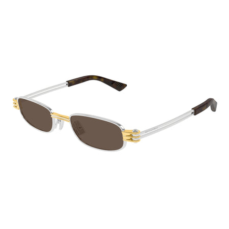 Bottega Veneta Bv1381s Silver Uni-Sex Rectangle Sunglasses