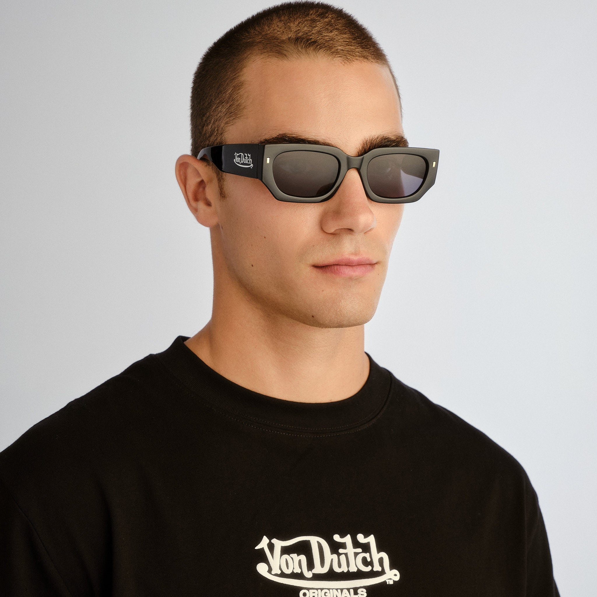 Aire Renegade Black Uni-Sex Rectangle Sunglasses | Eyewear Index