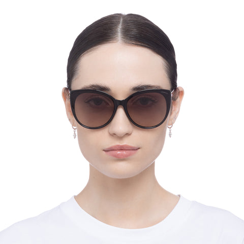 Fiorelli Thelma Black Female Cat-Eye Sunglasses | Eyewear Index