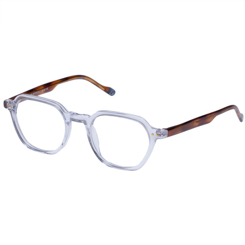 Le Specs Mercury 48 Crystal Clear Vintage Tort Uni-Sex Square Optical Frames | Eyewear Index