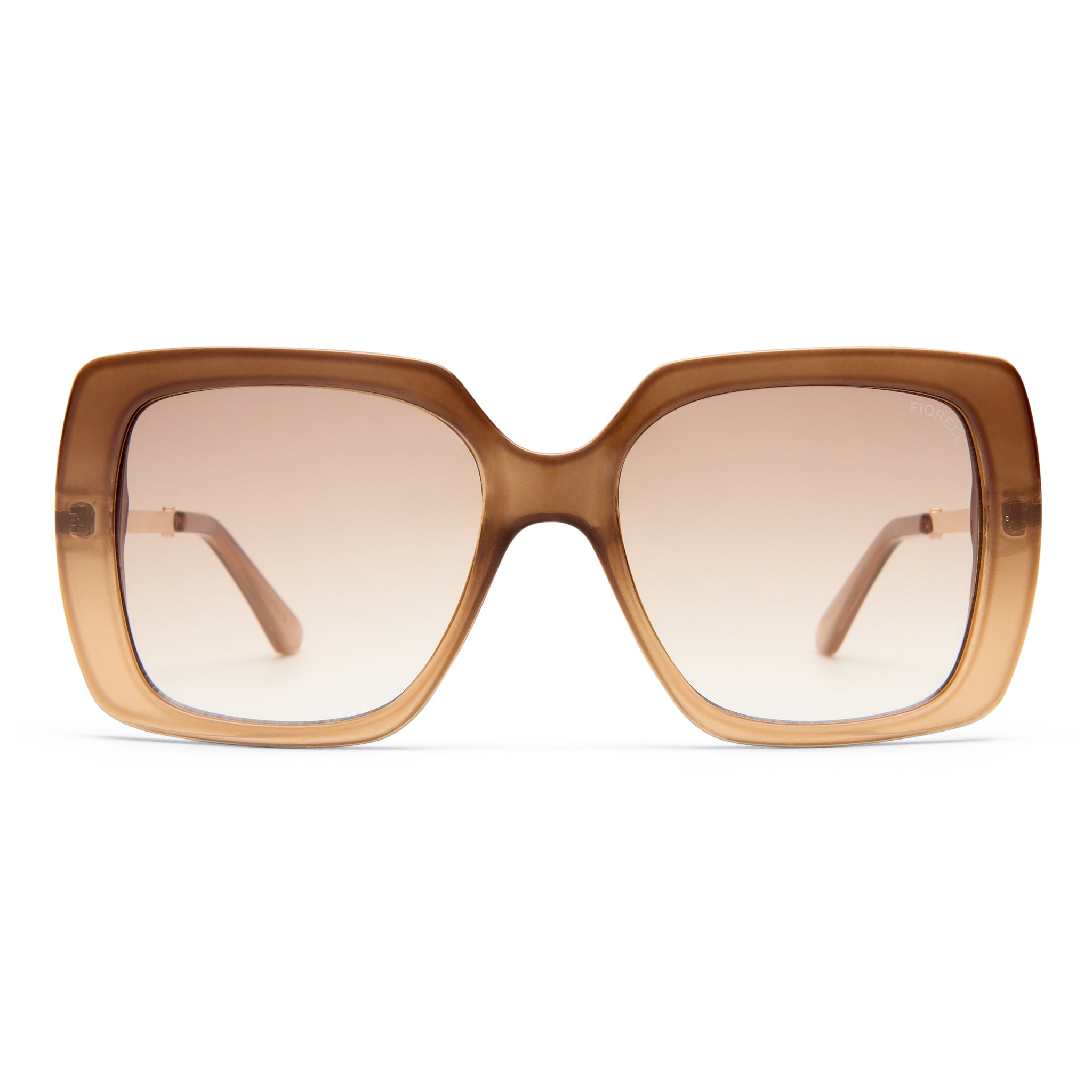 Fiorelli Sable Coffee Cream Grad Female Square Sunglasses | Eyewear Index