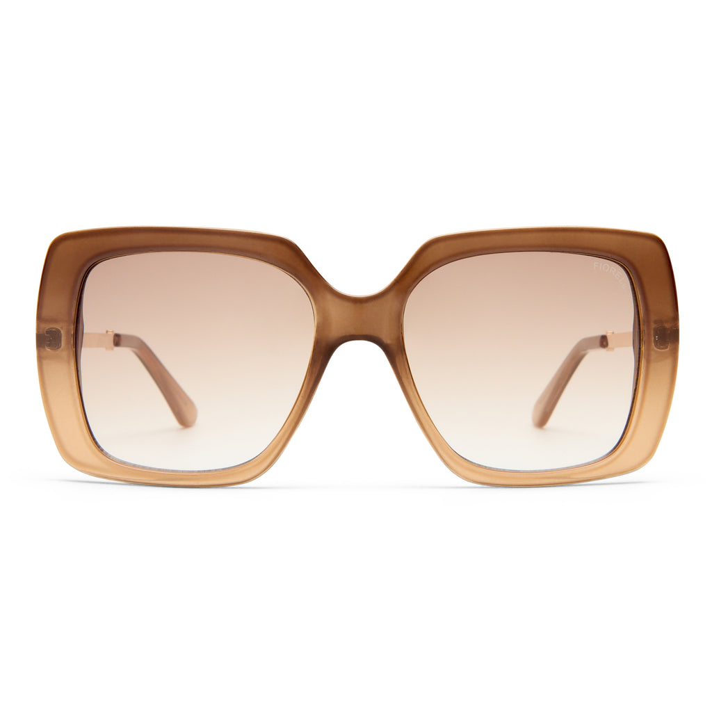 Fiorelli Sable Coffee Cream Grad Female Square Sunglasses | Eyewear Index