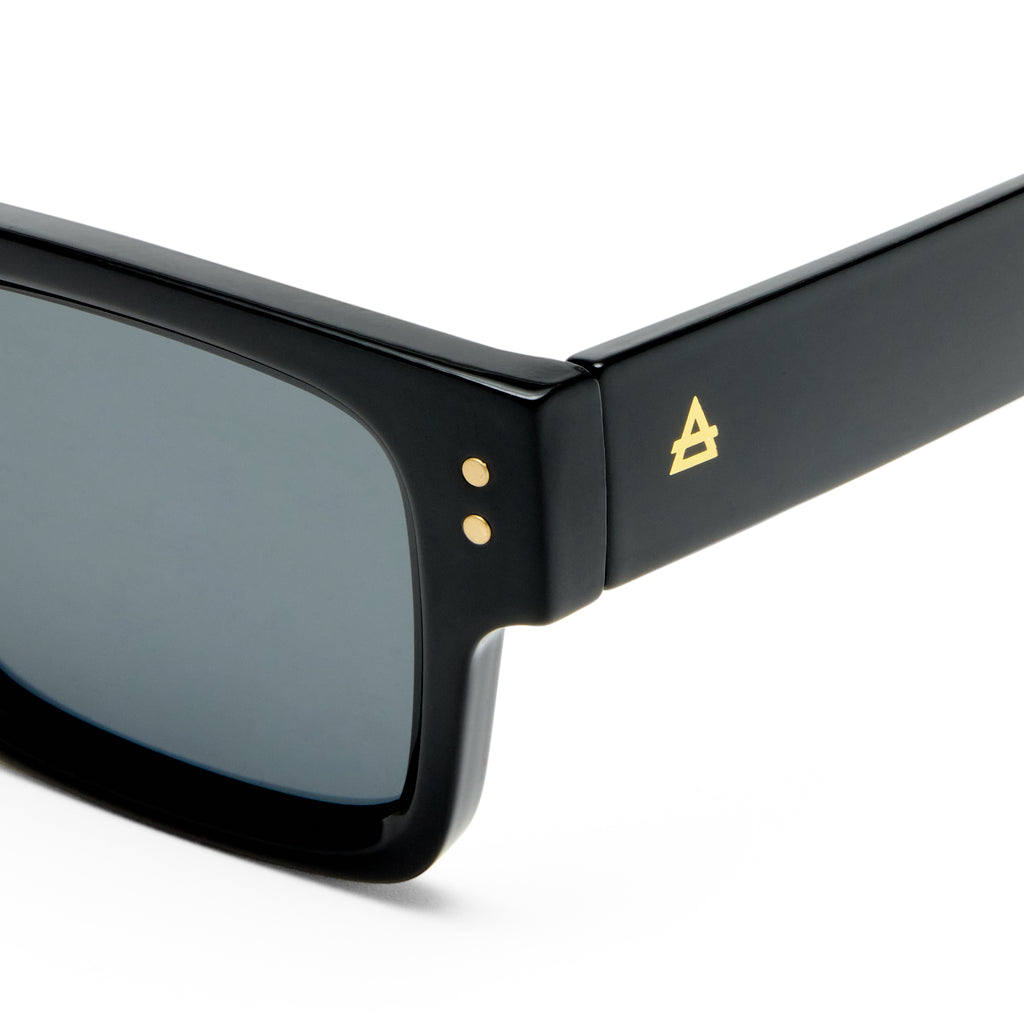 Aire Aeron Black Uni-Sex Rectangle Sunglasses | Eyewear Index