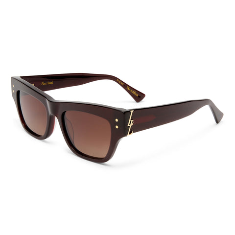 Luv Lou The Addison Wine Female Cat-Eye Sunglasses | Eyewear Index