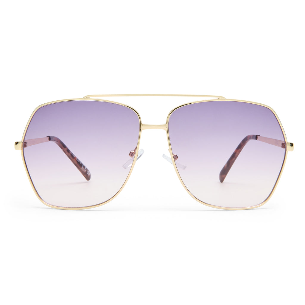 Aire Celestine Gold Cookie Tort Uni-Sex Aviator Sunglasses | Eyewear Index