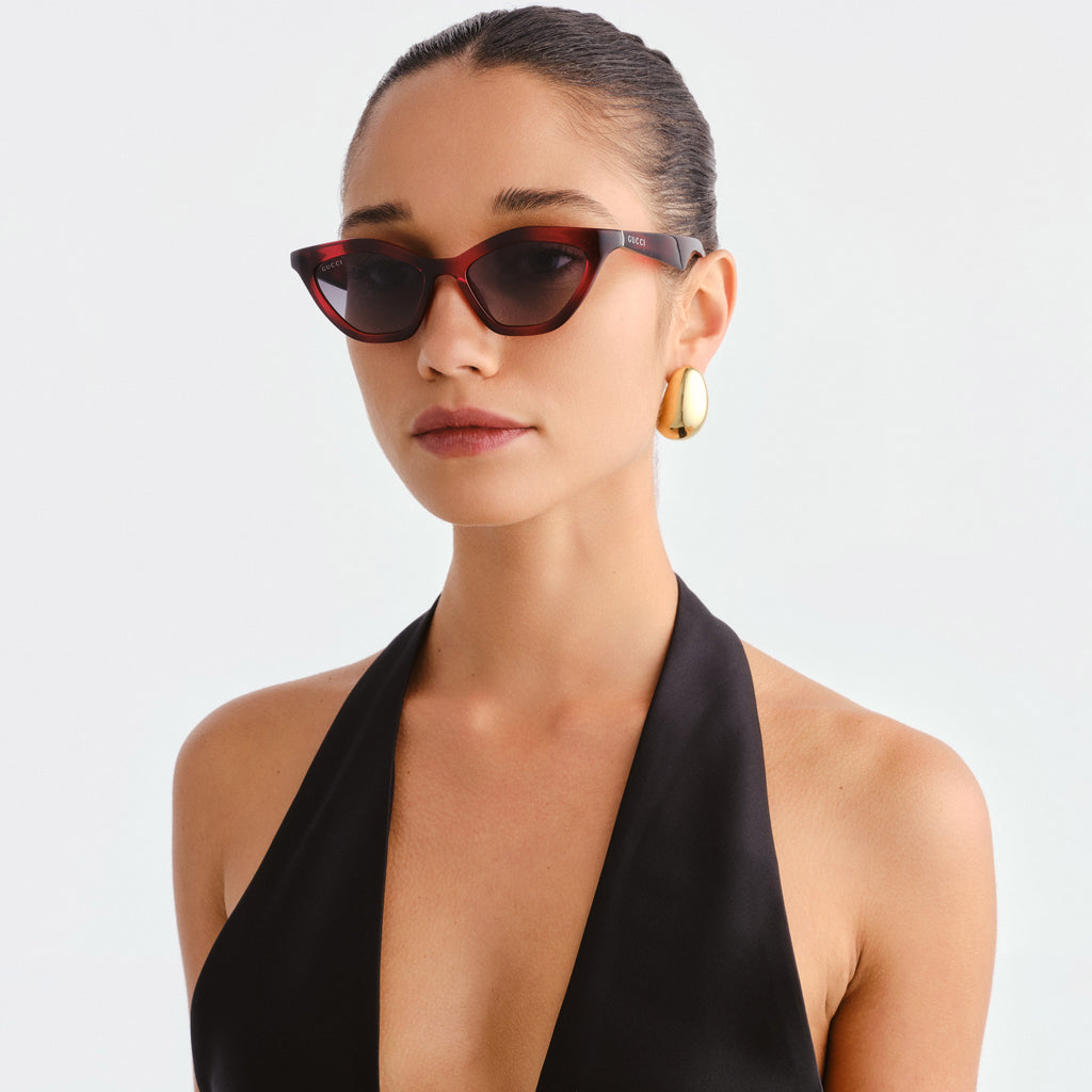 Gucci Gg1931s Havana Female Cat-Eye Sunglasses | Eyewear Index