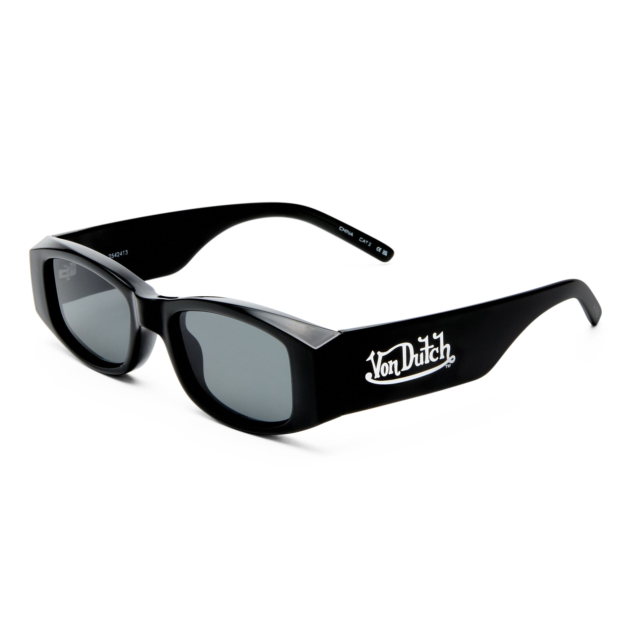 Aire Rehab Black Uni-Sex Rectangle Sunglasses | Eyewear Index