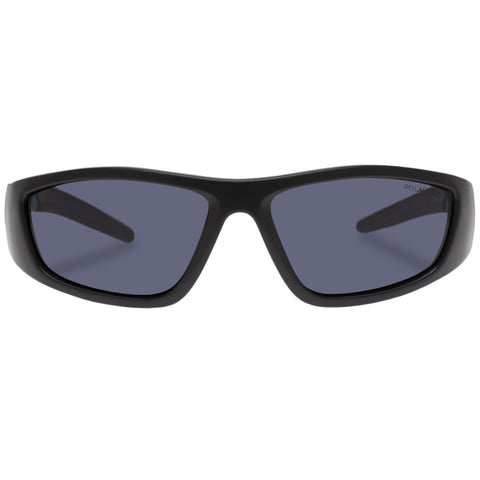 Cancer Council Hyena Kids Matte Black Male Wrap Sunglasses | Eyewear Index