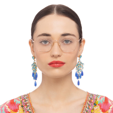 Camilla The Wanderer Rose Pink Female Square Optical Frames | Eyewear Index