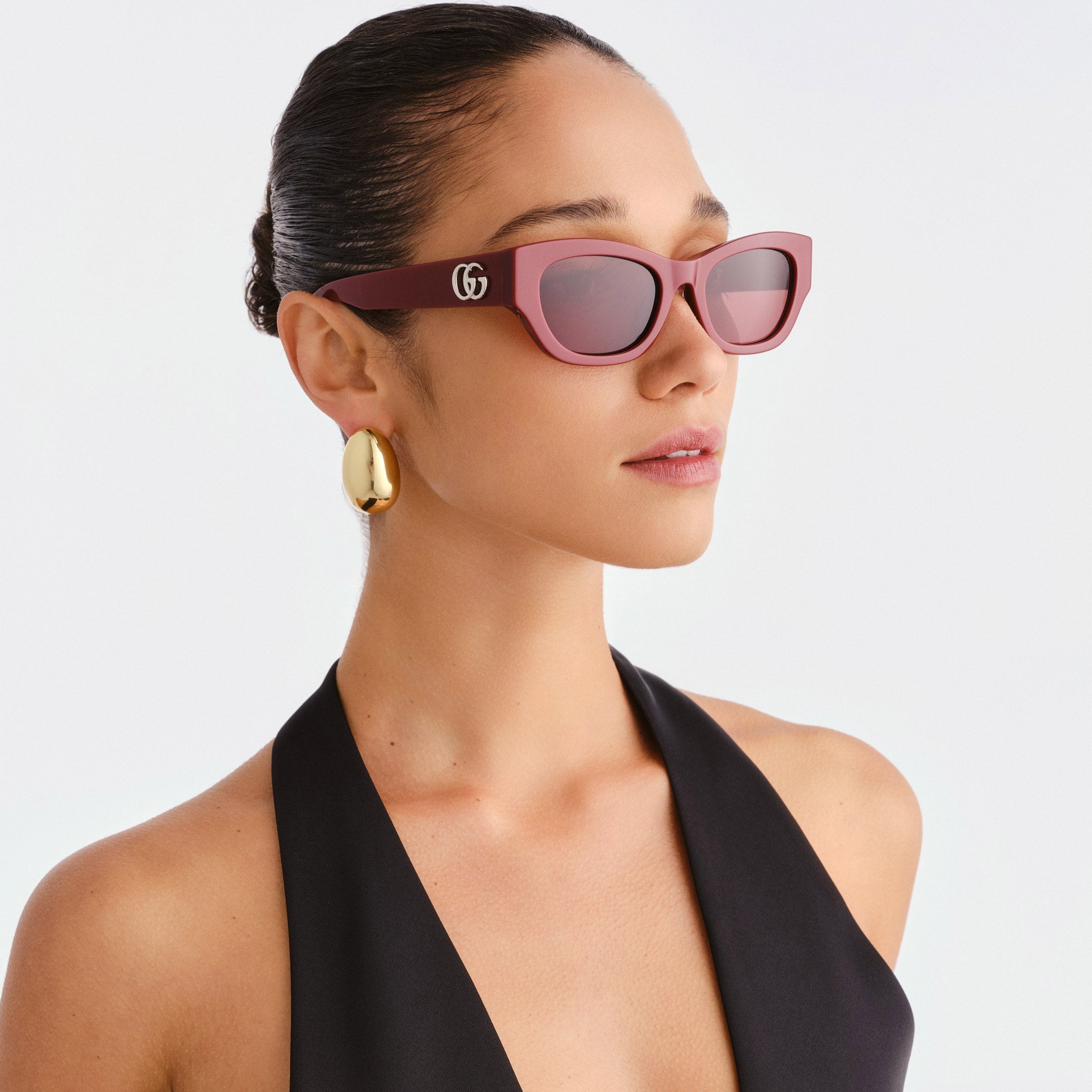 Gucci Gg1954sa Burgundy Female Cat-Eye Sunglasses | Eyewear Index