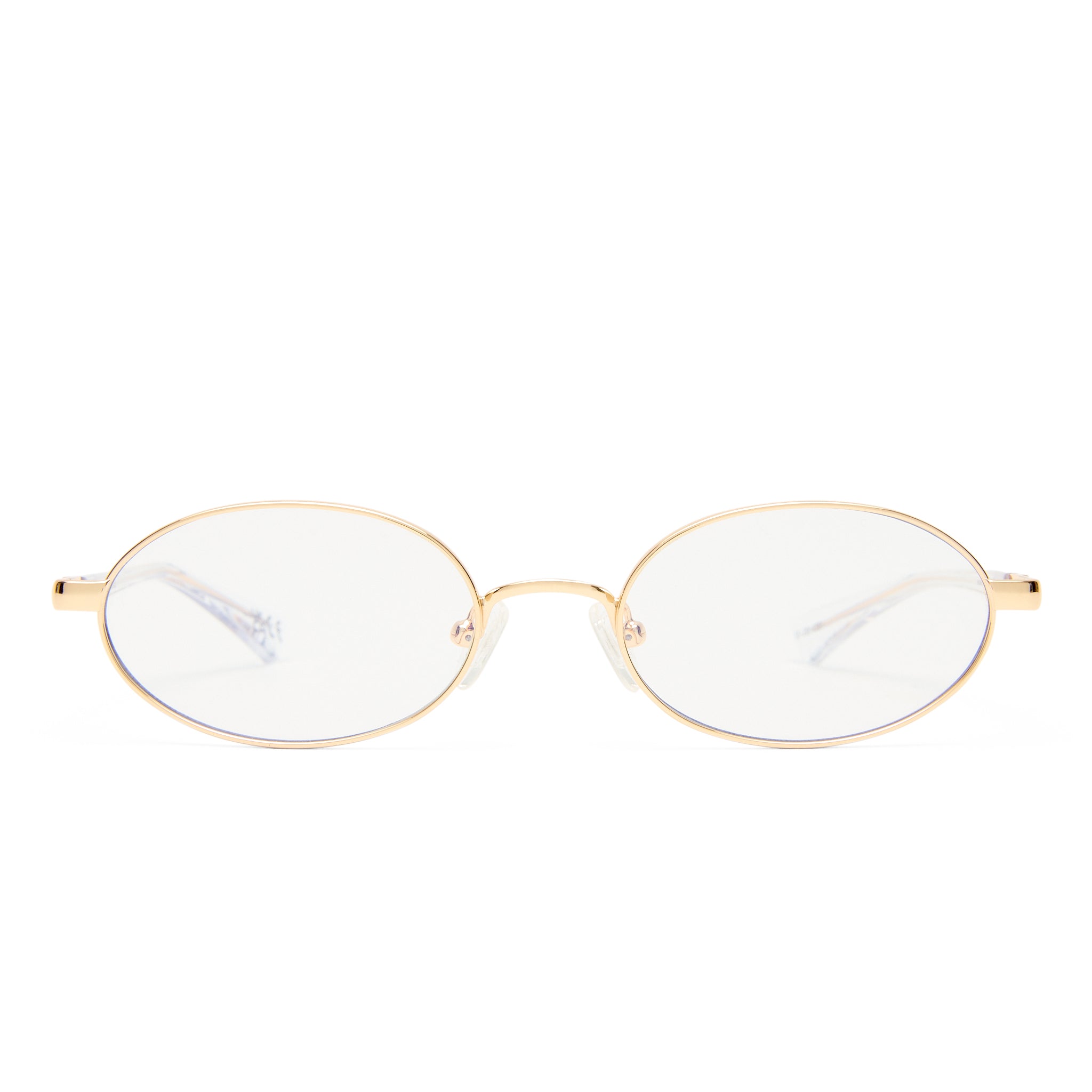 Le Specs Icicle Gold Uni-Sex Wrap Blue Light | Eyewear Index