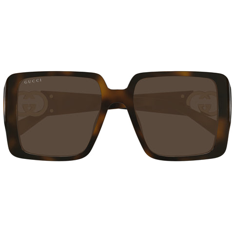 Gucci Gg1692sa Havana Female Rectangle Sunglasses | Eyewear Index