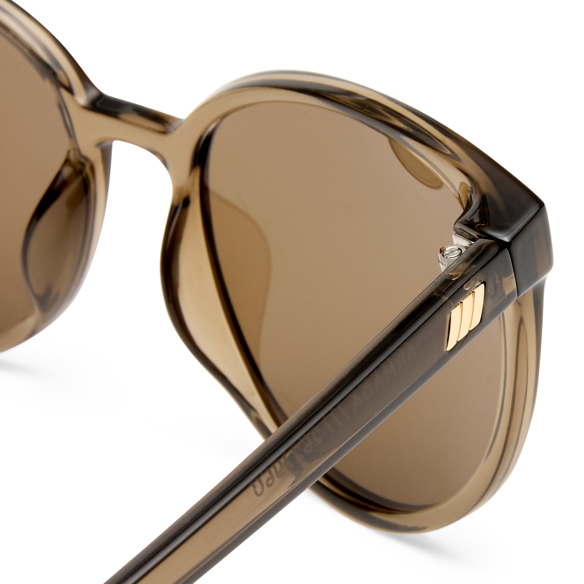 Le Specs Armada Cocoa Female Round Sunglasses | Eyewear Index