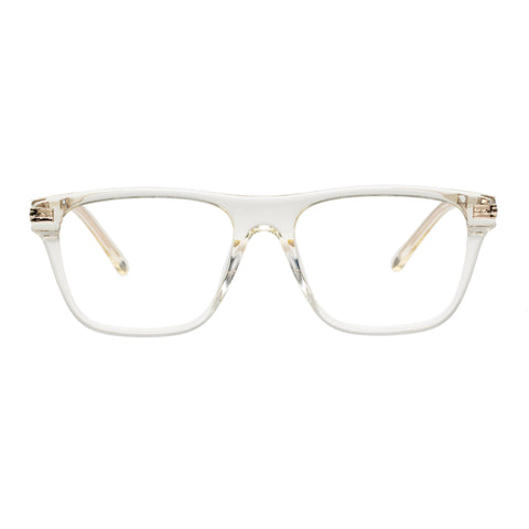 Karen Walker Frances Alt Fit Vintage Clear Gold Uni-Sex D-Frame Optical Frames | Eyewear Index