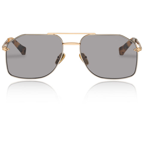 Karen Walker Pampel Mix Metal Uni-Sex Aviator Sunglasses | Eyewear Index