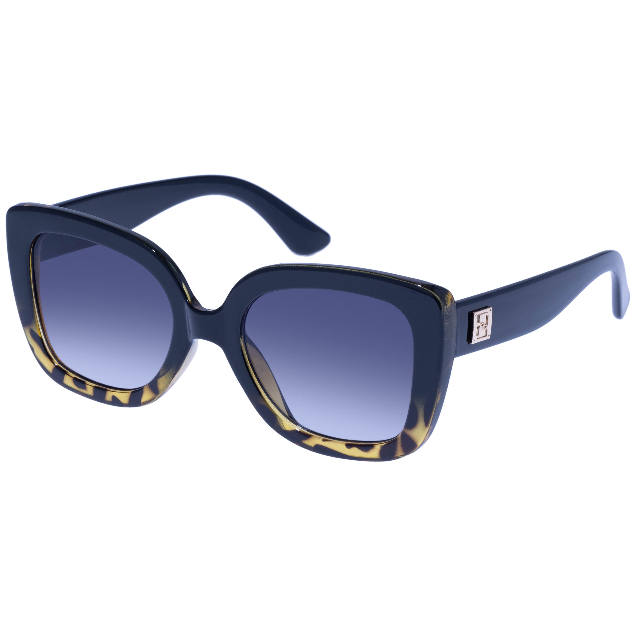 Fiorelli Diana Black Tort Splice Female Rectangle Sunglasses | Eyewear Index