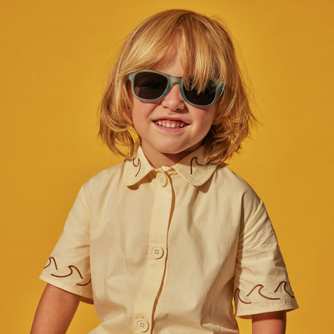 Cancer Council Emperor Penguin Kids Sky Blue Male D-Frame Sunglasses | Eyewear Index