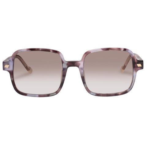 Le Specs Isla Del Sol Lilac Tort Rosewater Female Square Sunglasses | Eyewear Index