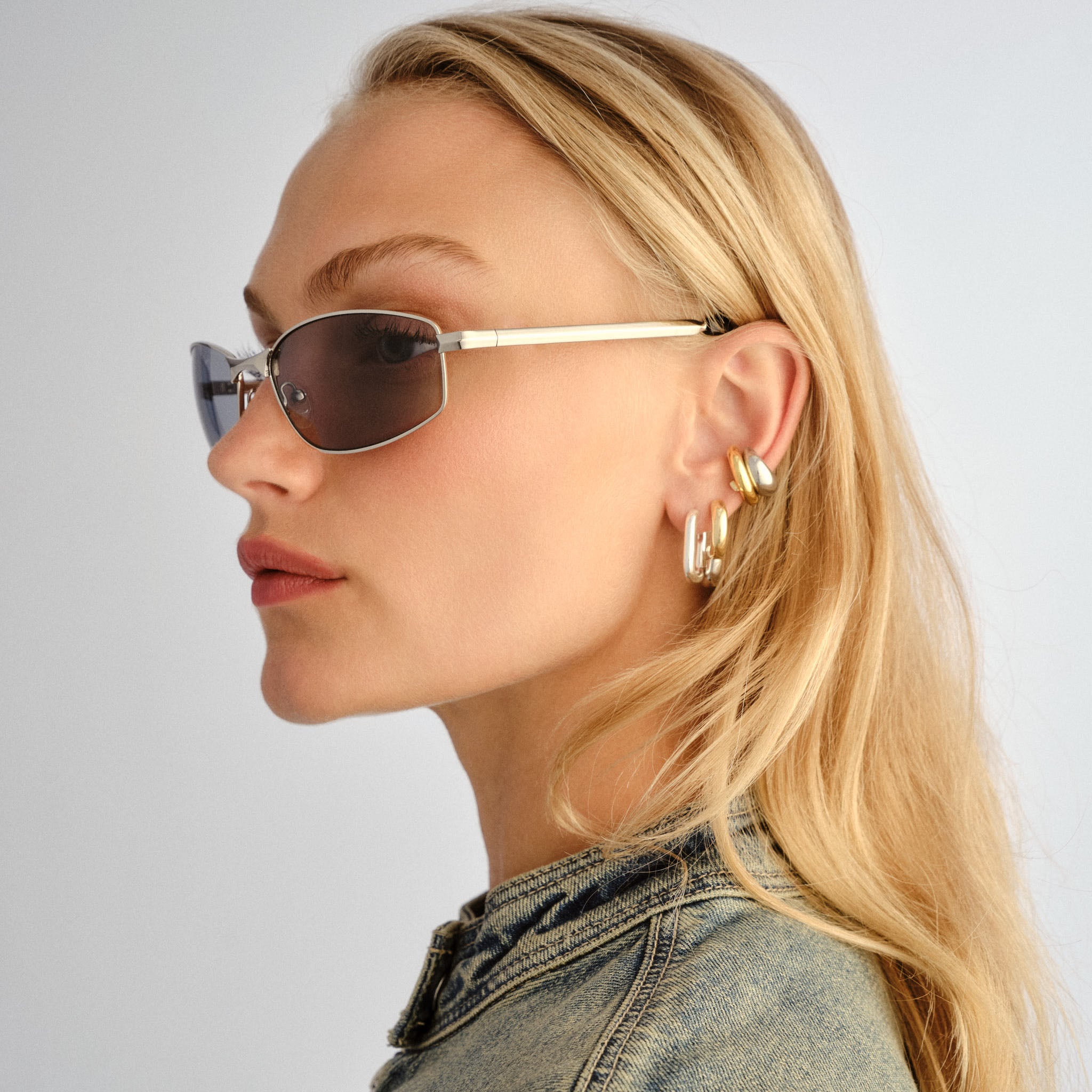 Le Specs Star Beam Silver Uni-Sex Wrap Sunglasses | Eyewear Index