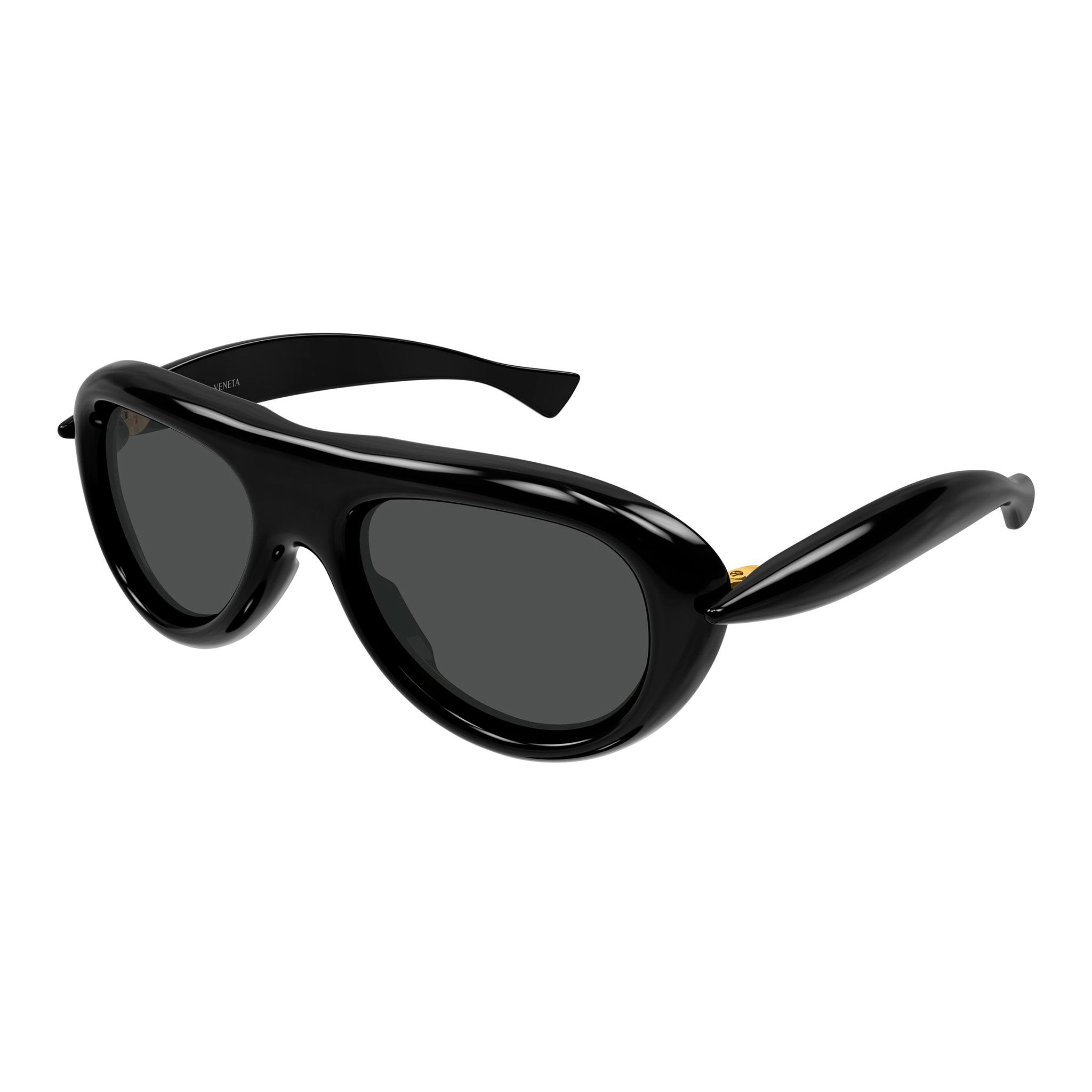 Bottega Veneta Bv1483s Black Uni-Sex Round Sunglasses | Eyewear Index
