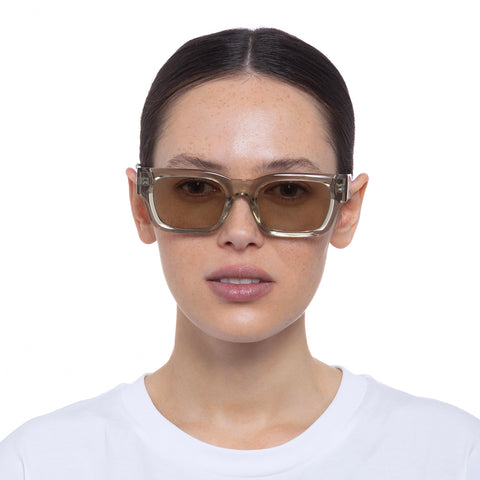 Le Specs Shmood Eucalyptus Uni-Sex Rectangle Sunglasses | Eyewear Index