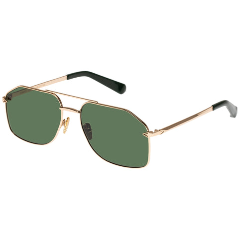 Karen Walker Pampel Gold Uni-Sex Aviator Sunglasses | Eyewear Index