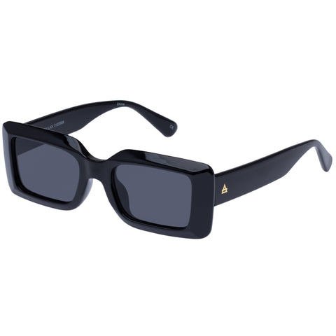 Aire Parallax Black Uni-Sex Rectangle Sunglasses | Eyewear Index