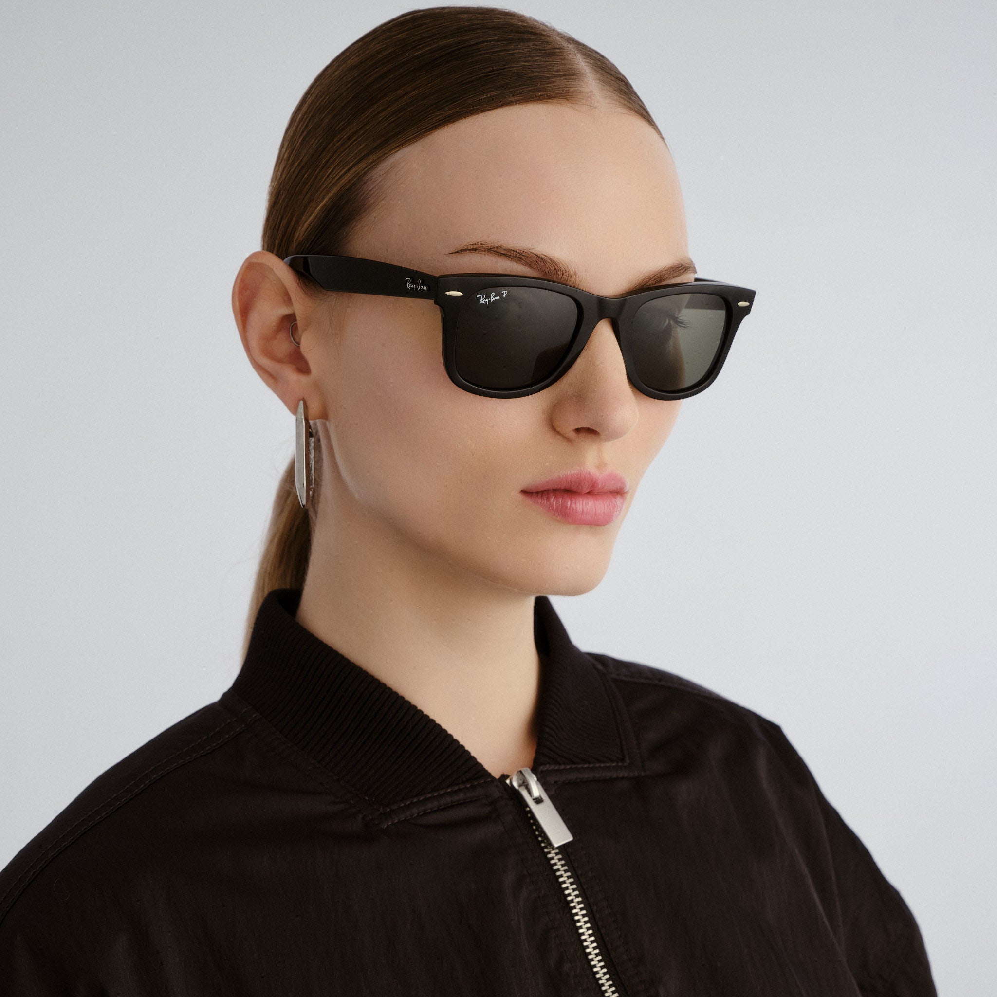 Ray-Ban 4340 Wayfarer Ease 60158 Black Uni-Sex D-Frame Sunglasses | Eyewear Index