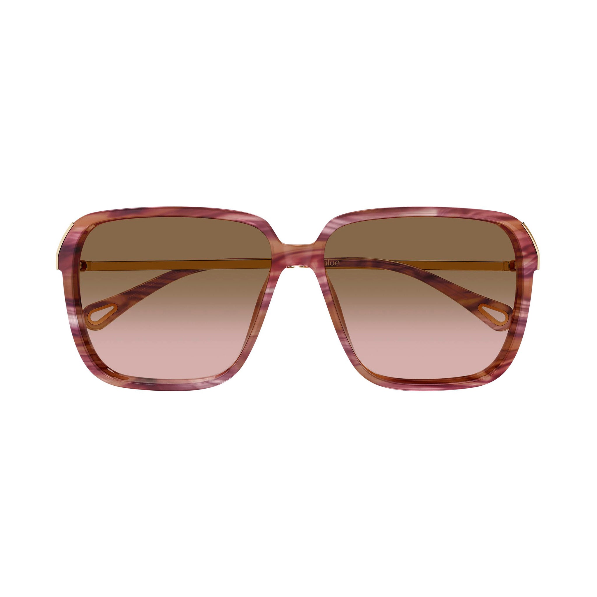 Chloe Ch0405s Havana Female Rectangle Sunglasses | Eyewear Index