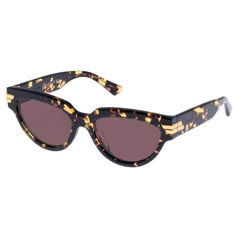 Bottega Veneta Bv1035s Havana Female Cat-Eye Sunglasses | Eyewear Index