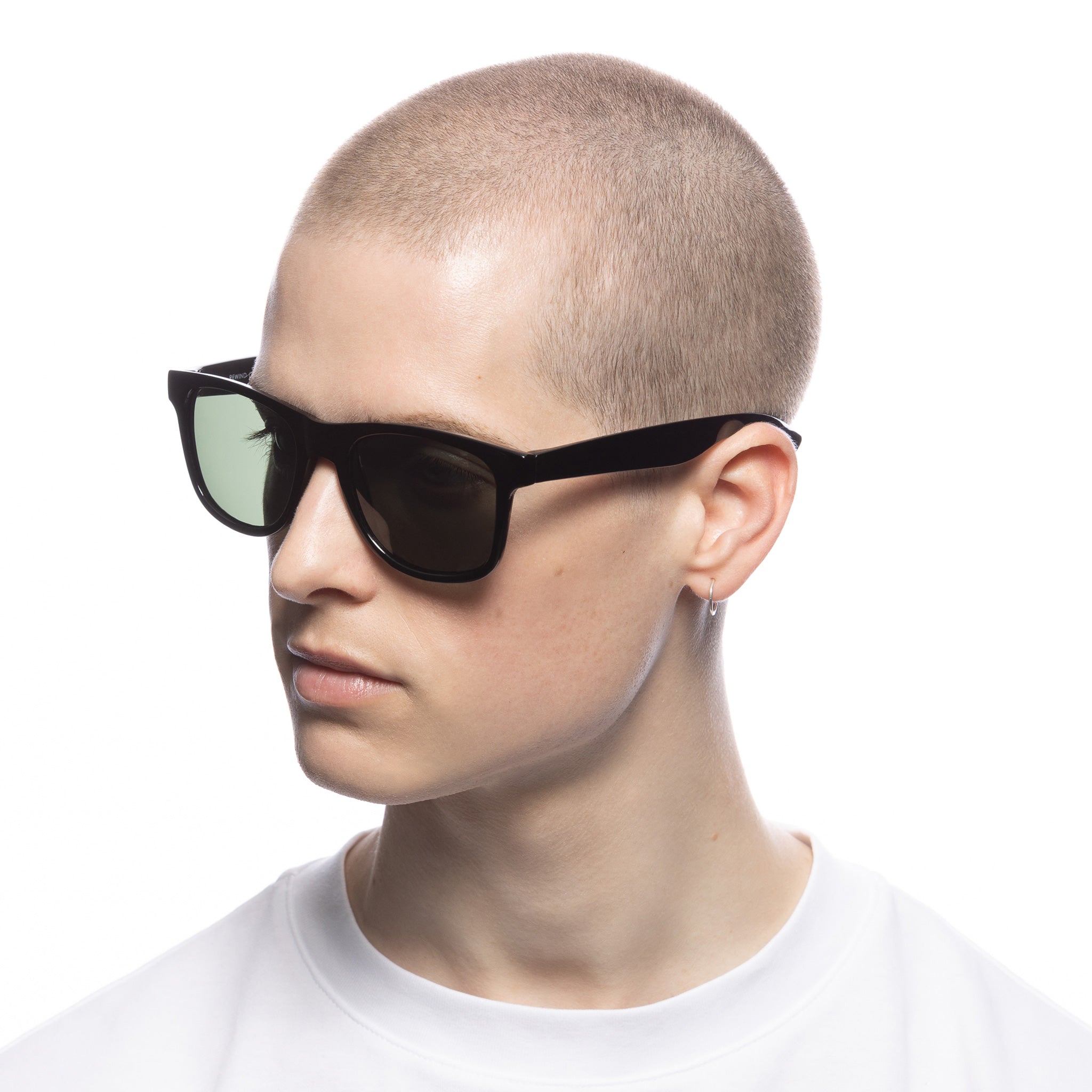 Solarized Optic Solarized Rewind Classic Black Male D-Frame Sunglasses | Eyewear Index
