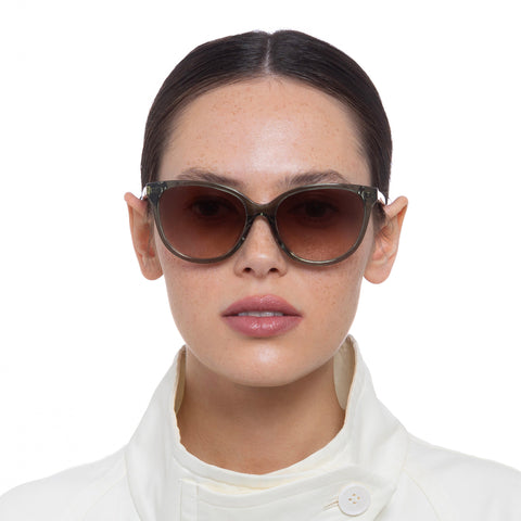 Oroton Reid Slate Cookie Tort Female Cat-Eye Sunglasses | Eyewear Index