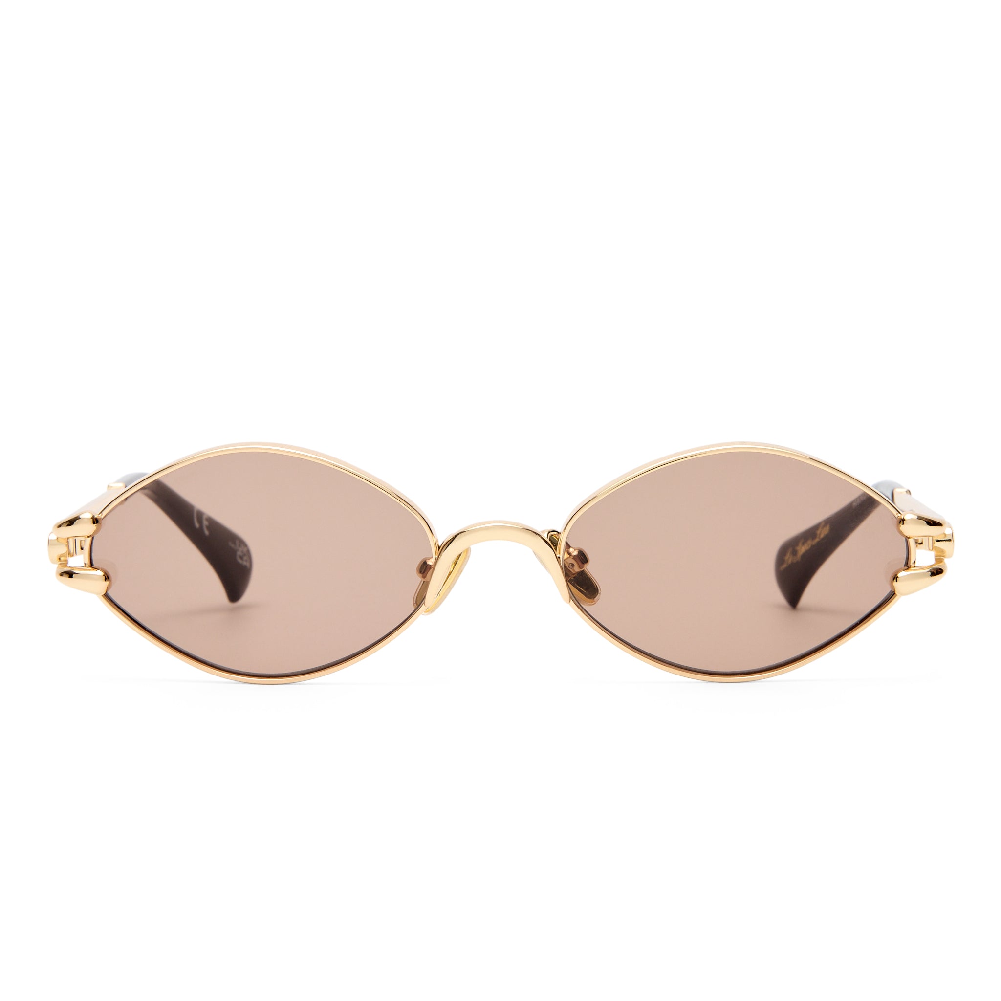 Le Specs Numero Quince Gold Female Oval Sunglasses | Eyewear Index