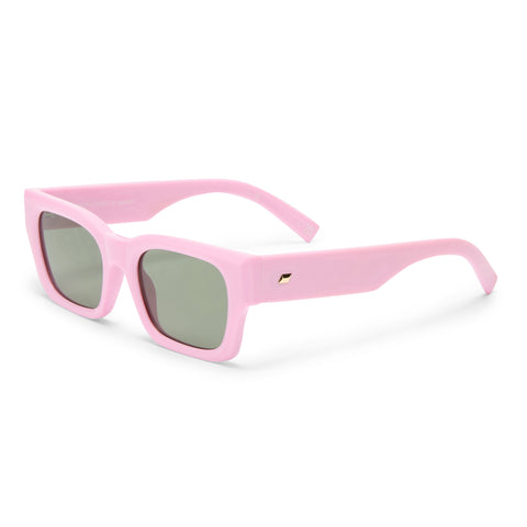 Le Specs Shmood Powder Pink Uni-Sex Rectangle Sunglasses | Eyewear Index