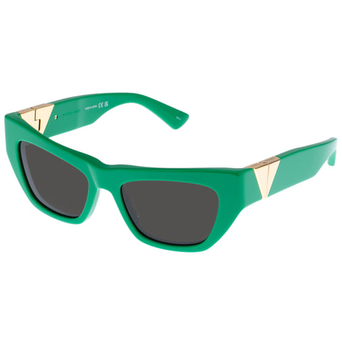 Bottega Veneta Bv1177s Green Female Cat-Eye Sunglasses | Eyewear Index