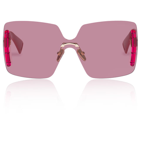 Karen Walker Tour Du Jour Scarlet Female Mask Sunglasses | Eyewear Index