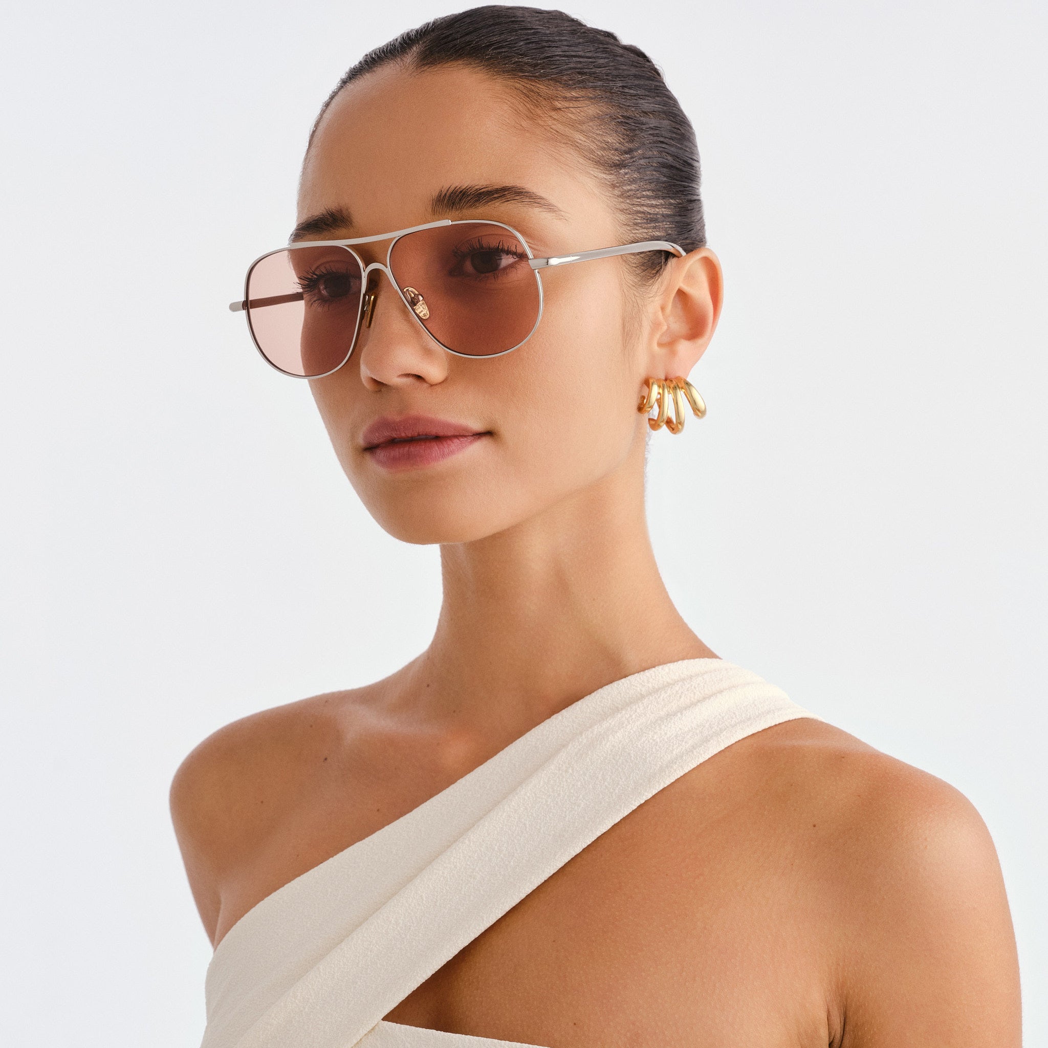 Luv Lou The Carter Silver Female Aviator Sunglasses | Eyewear Index