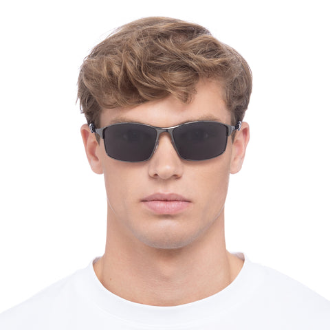 Solarized Racer Metal Gunmetal Grey Male Wrap Sunglasses | Eyewear Index