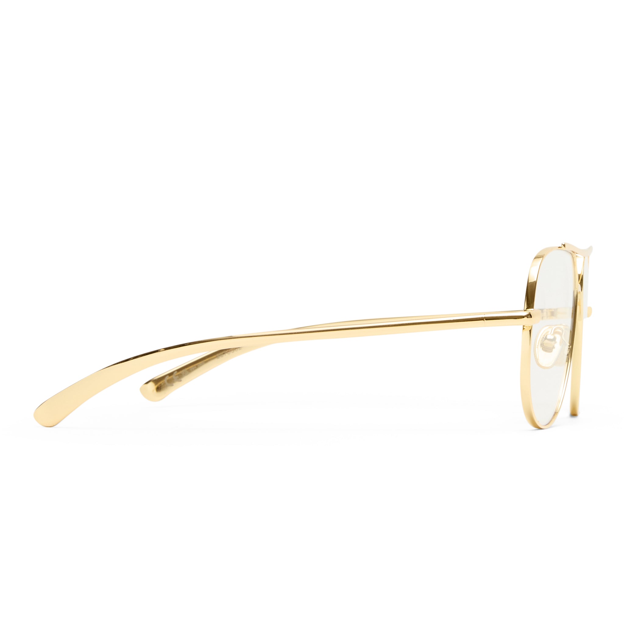 Luv Lou The Carter Gold Female Aviator Blue Light | Eyewear Index